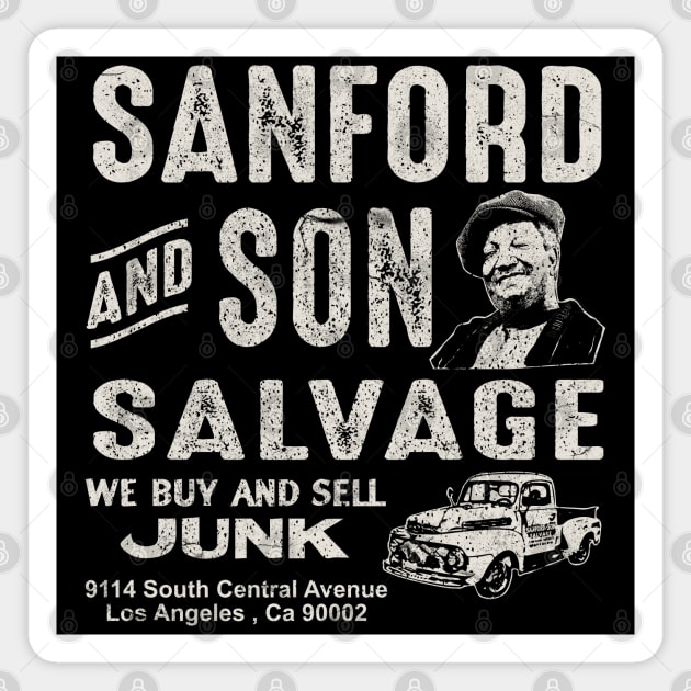 Sanford and Son Worn-Out Sign Magnet by Alema Art